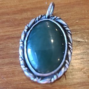 Jade & Sterling Silver Pendant